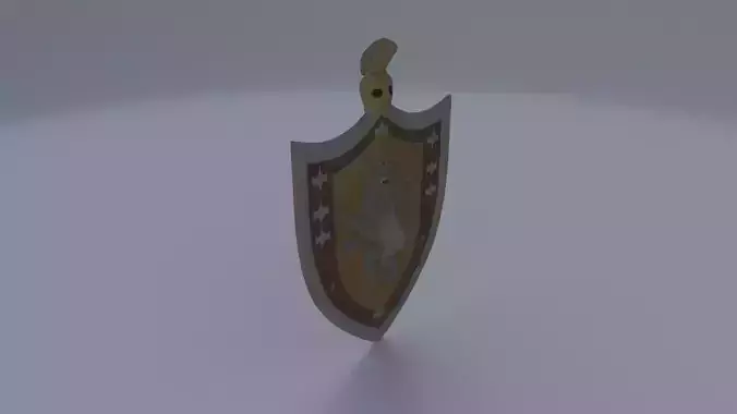 Crested Family Shield 3D model