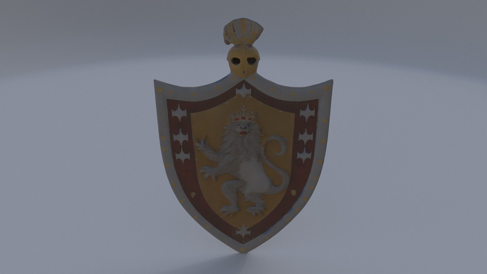 Crested Family Shield 3D model_1