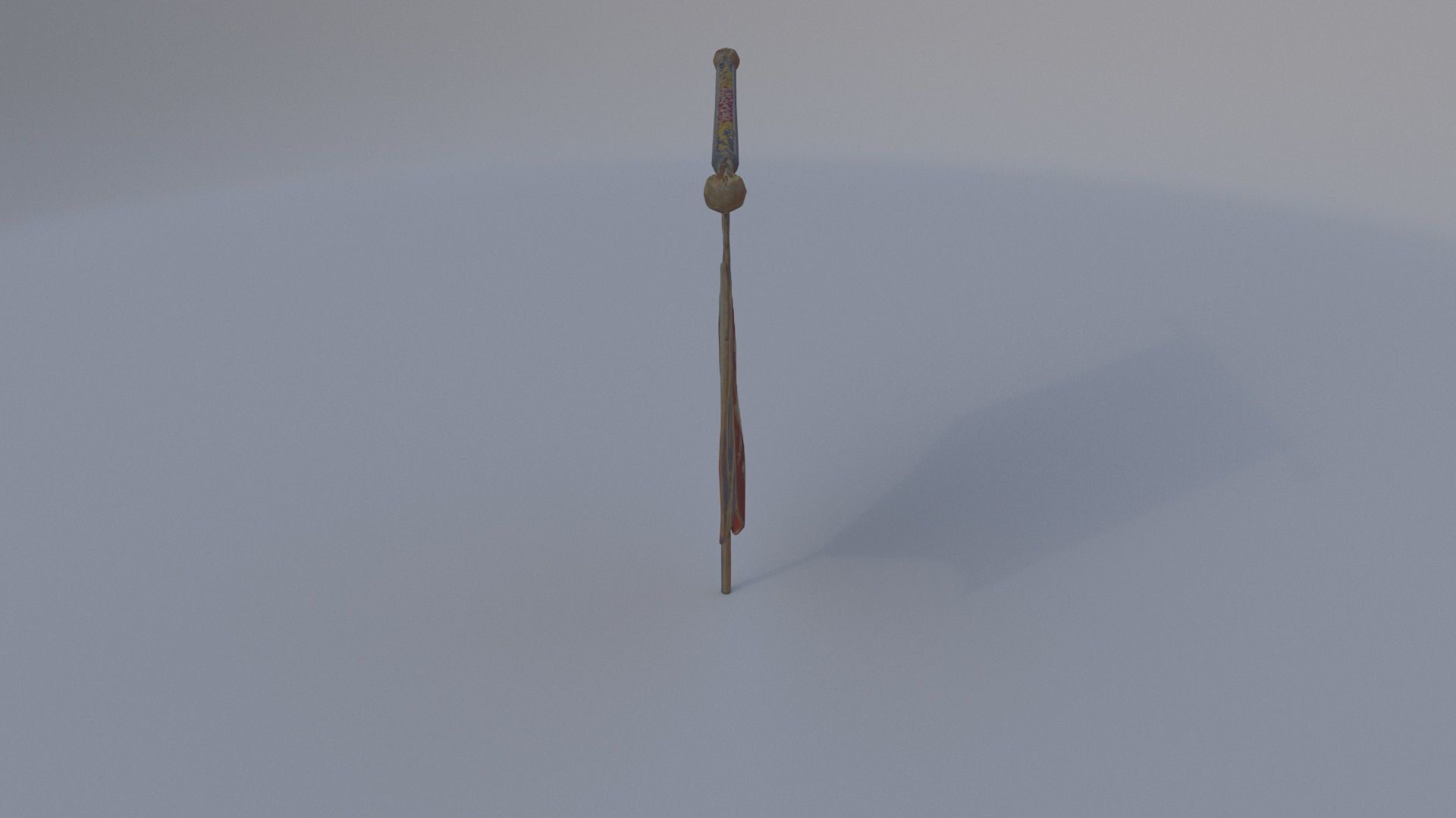 Decorative Heraldic Banner 3D model_4