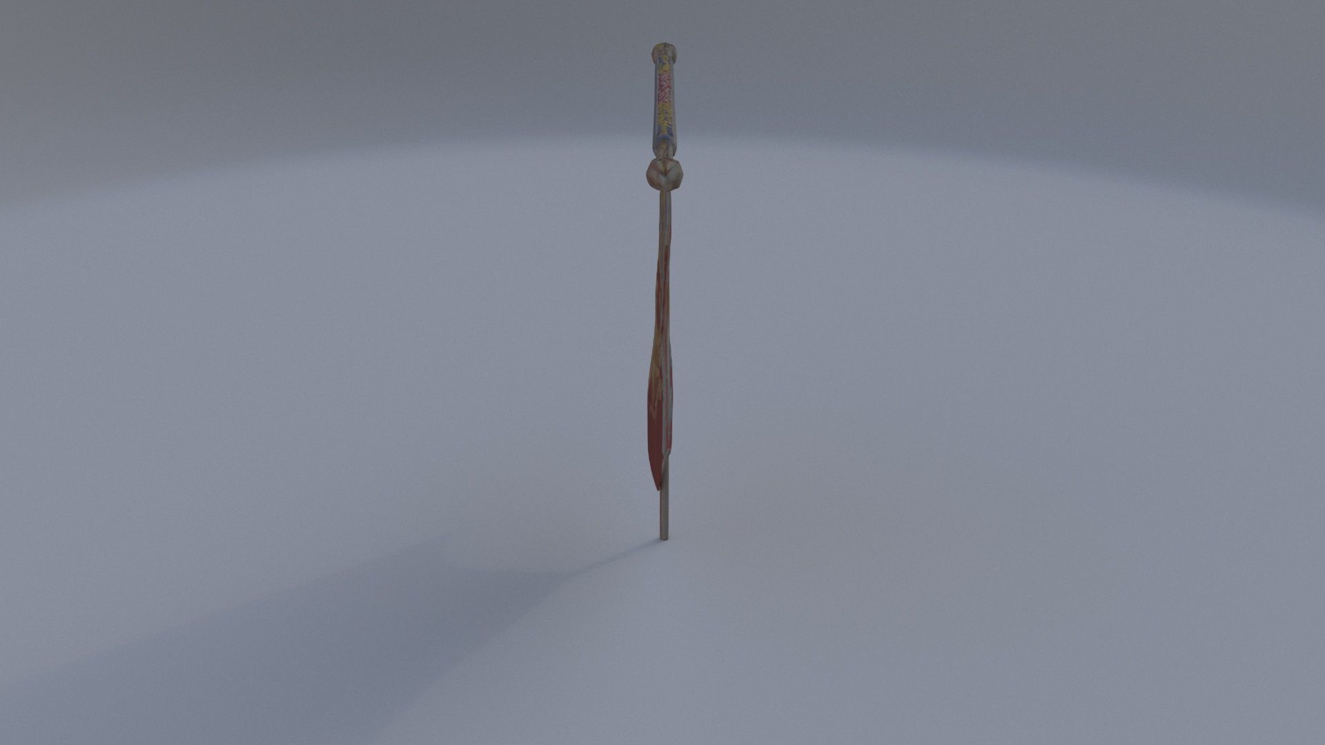 Decorative Heraldic Banner 3D model_1