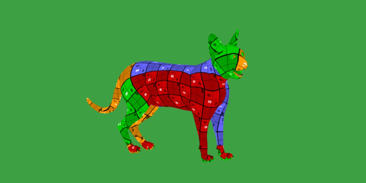 Devon Rex Cat Low-poly 3D model_7