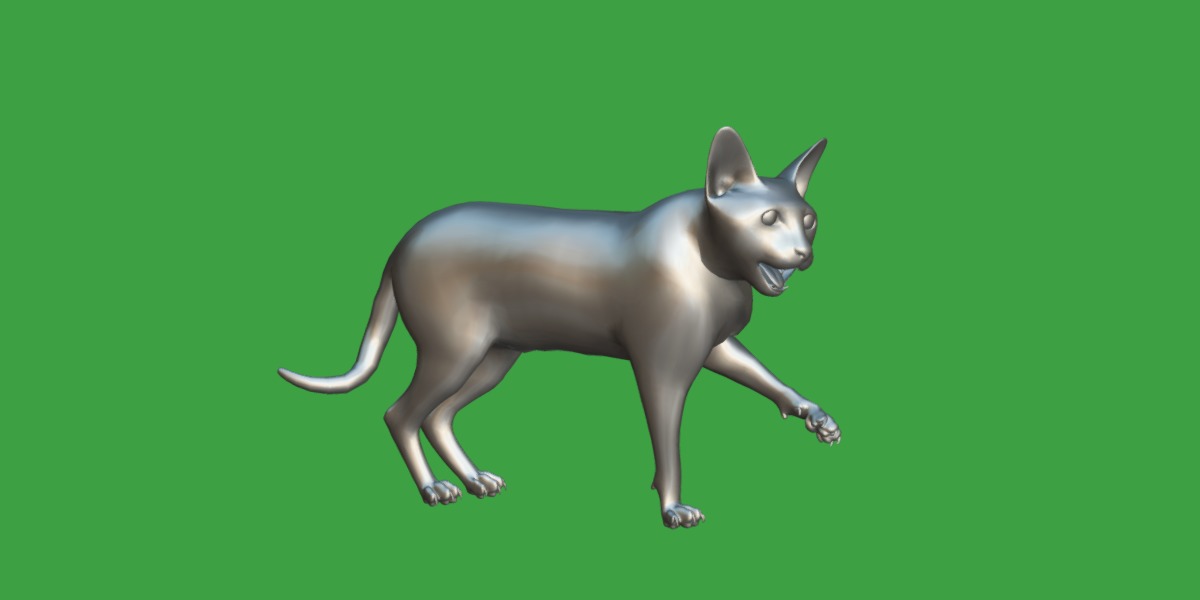 Devon Rex Cat Low-poly 3D model_31