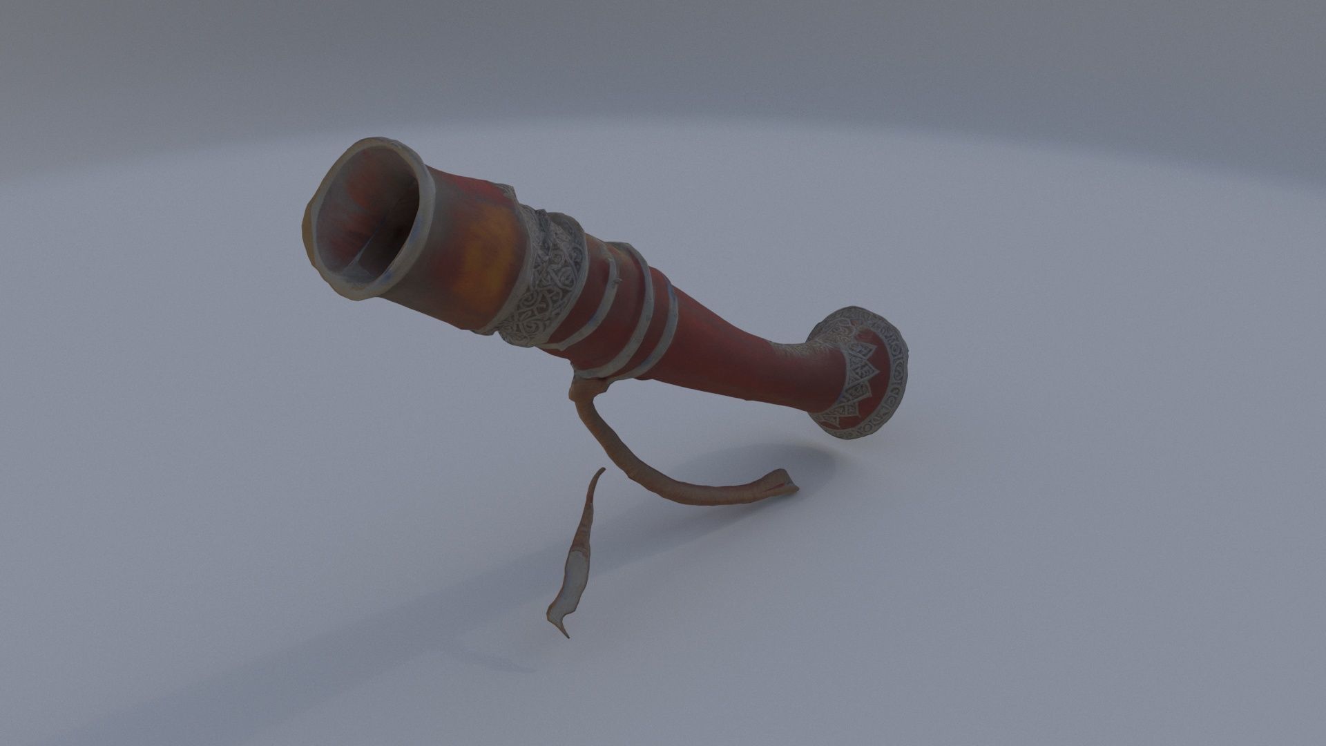 Decorative War Horn 3D model_1