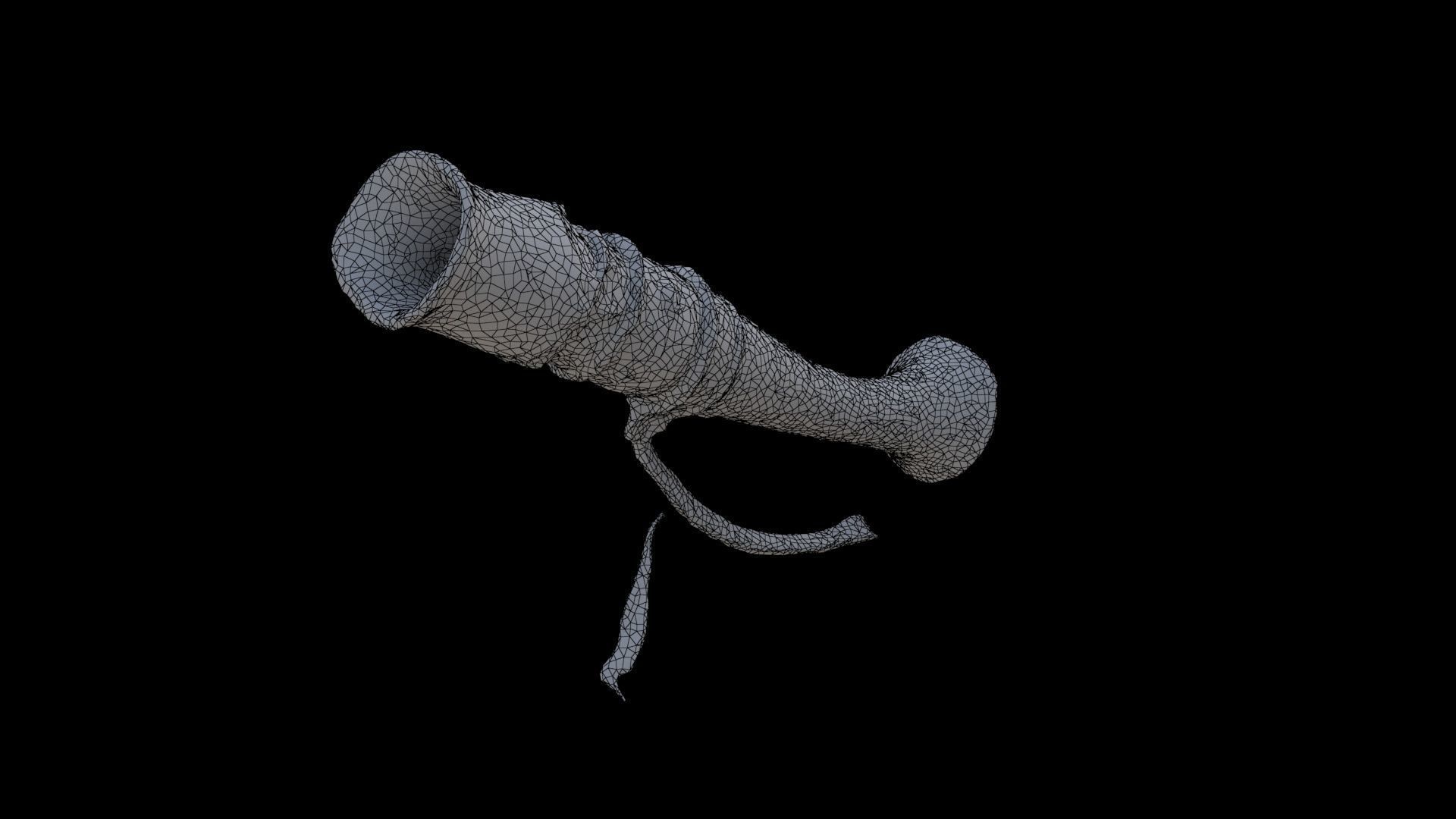 Decorative War Horn 3D model_6