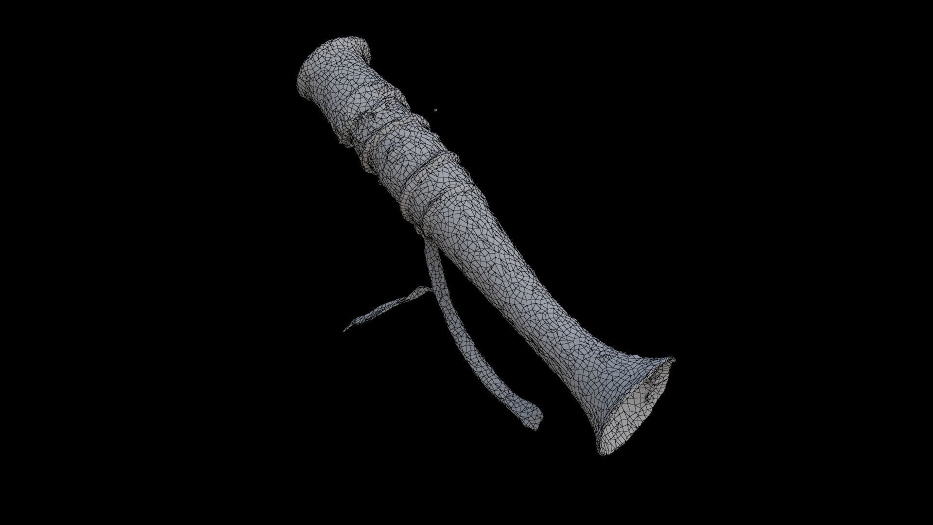 Decorative War Horn 3D model_7