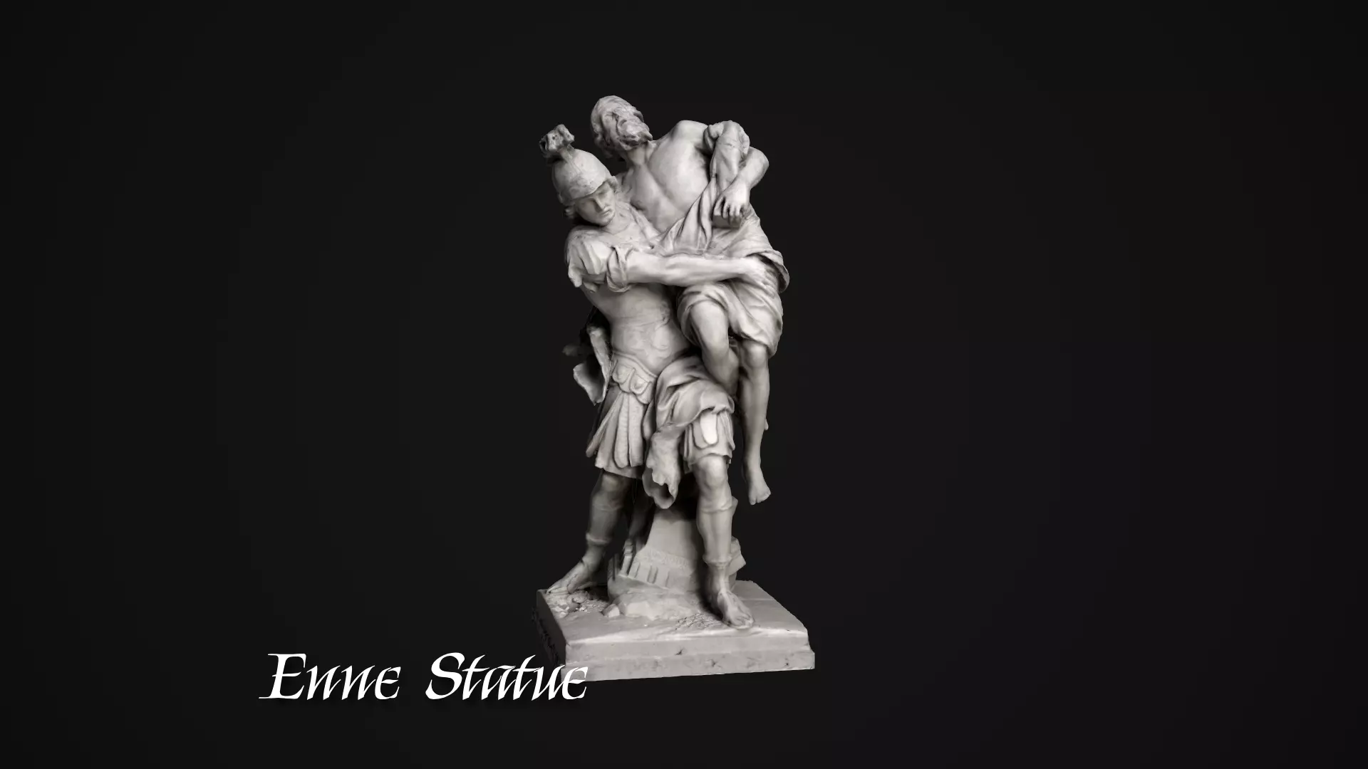 Enee and Anchise statue Anchise Low-poly 3D model