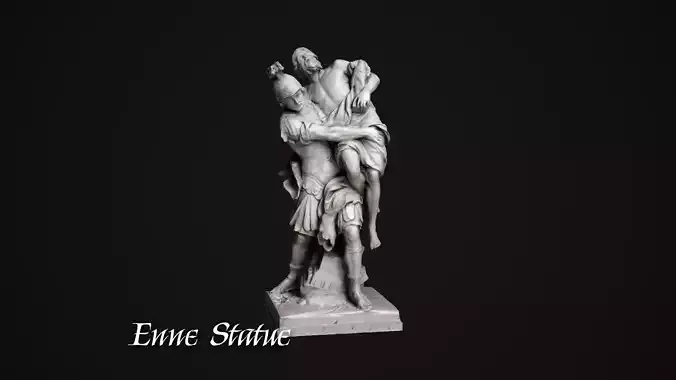 Enee and Anchise statue Anchise Low-poly 3D model
