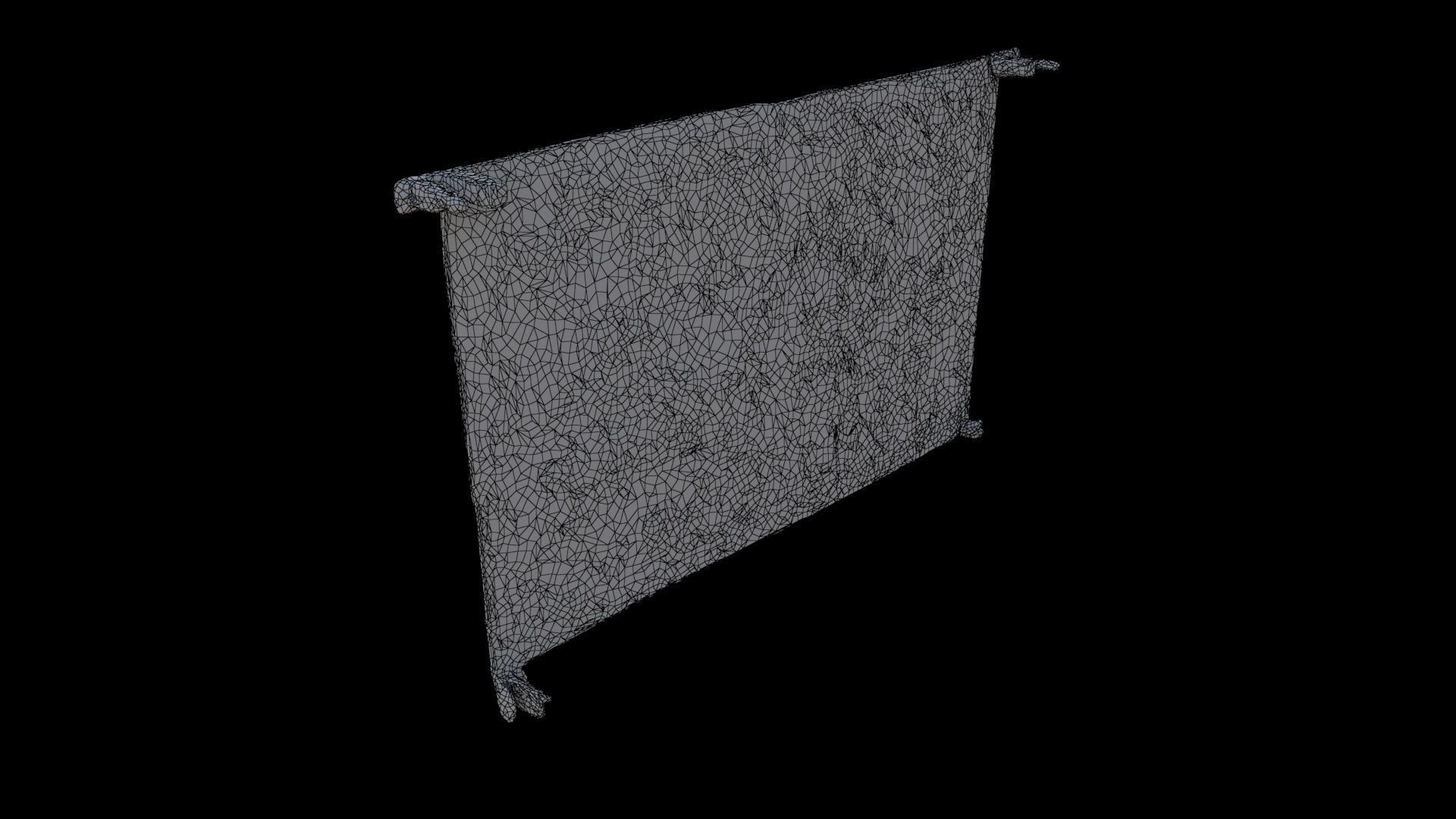 Embroidered Wall Tapestry 3D model_5