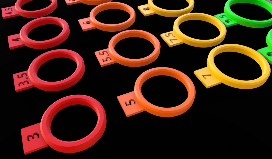 3D Printable Ring Sizing Guide From Size 3 to 12 3D print model_14