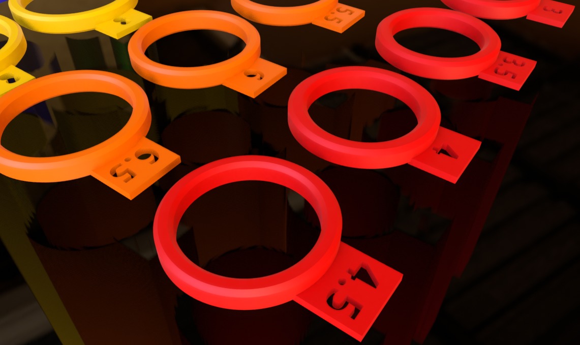 3D Printable Ring Sizing Guide From Size 3 to 12 3D print model_5