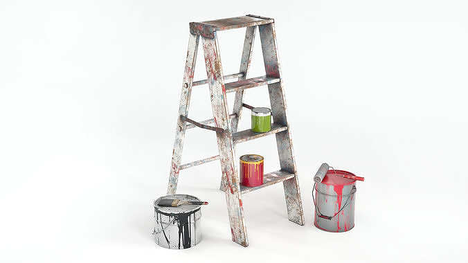 Painter tools pack Low-poly 3D model
