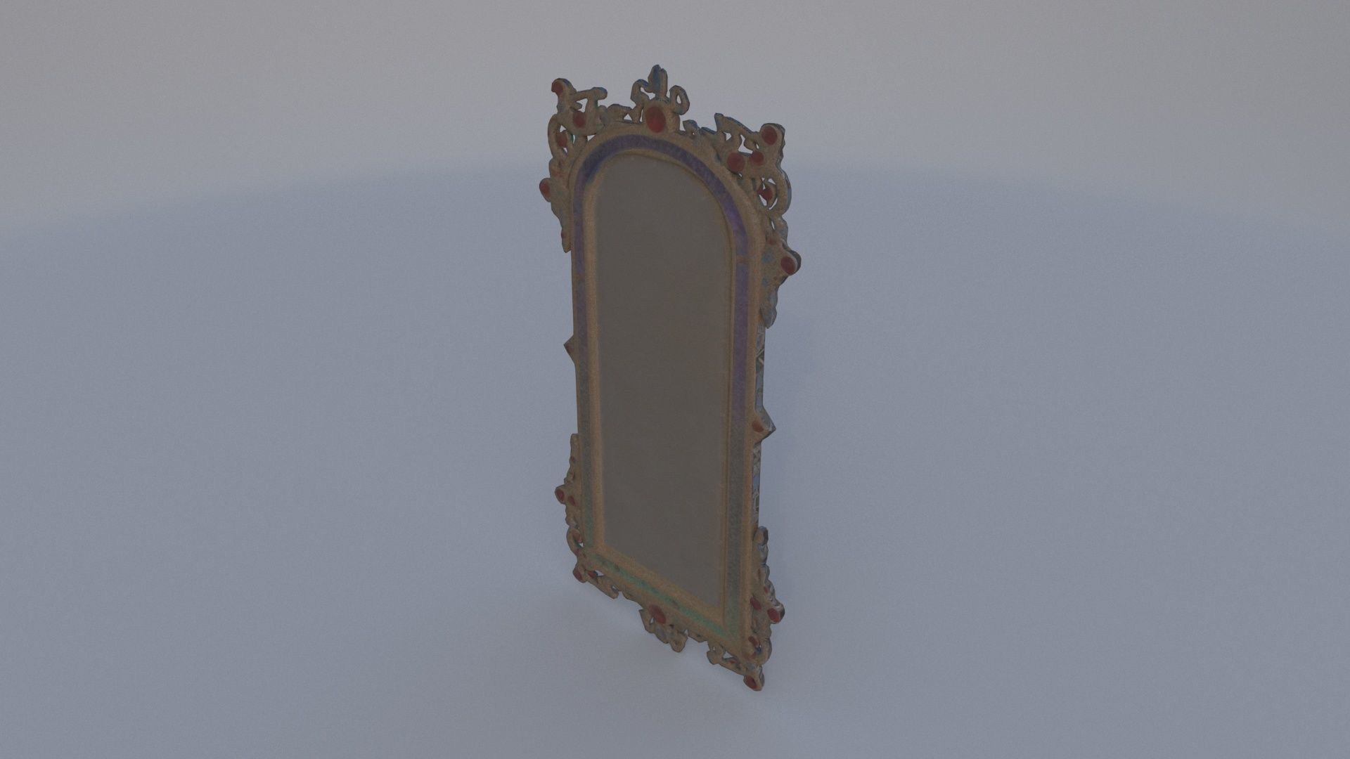 Gem-Encrusted Mirror Frame 3D model_3