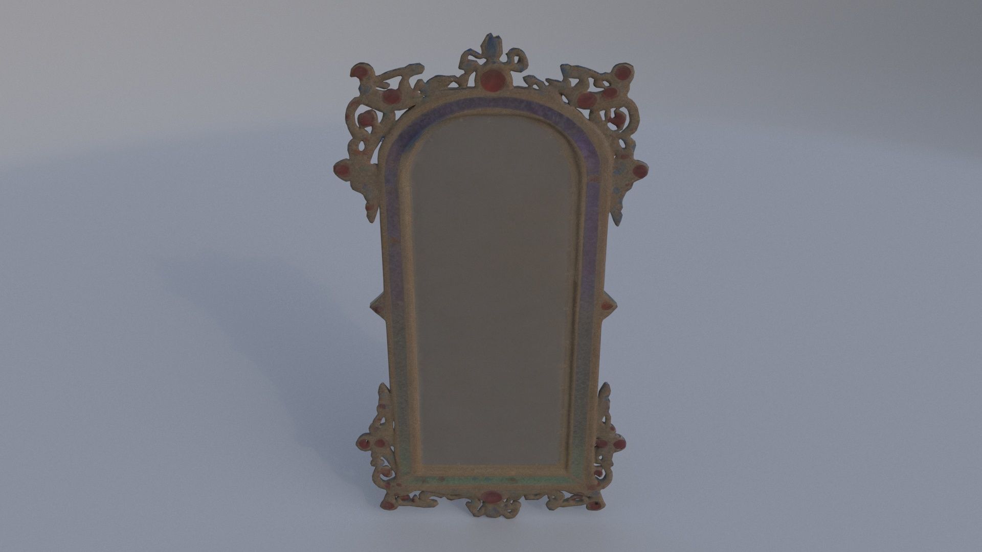 Gem-Encrusted Mirror Frame 3D model_2
