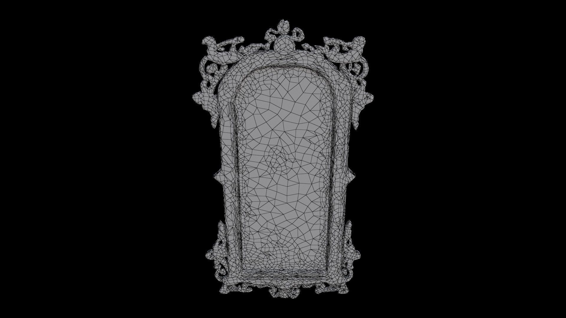 Gem-Encrusted Mirror Frame 3D model_7