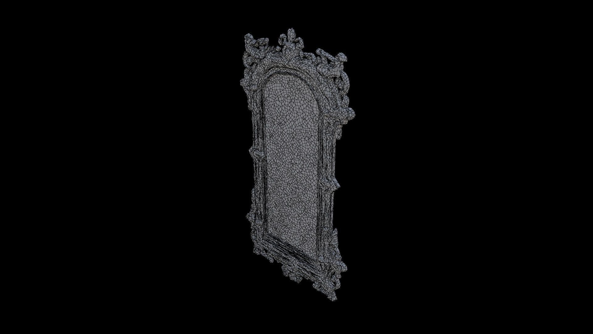 Gem-Encrusted Mirror Frame 3D model_5