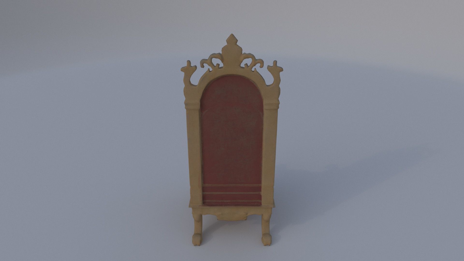 Gilded Throne Chair 3D model_4