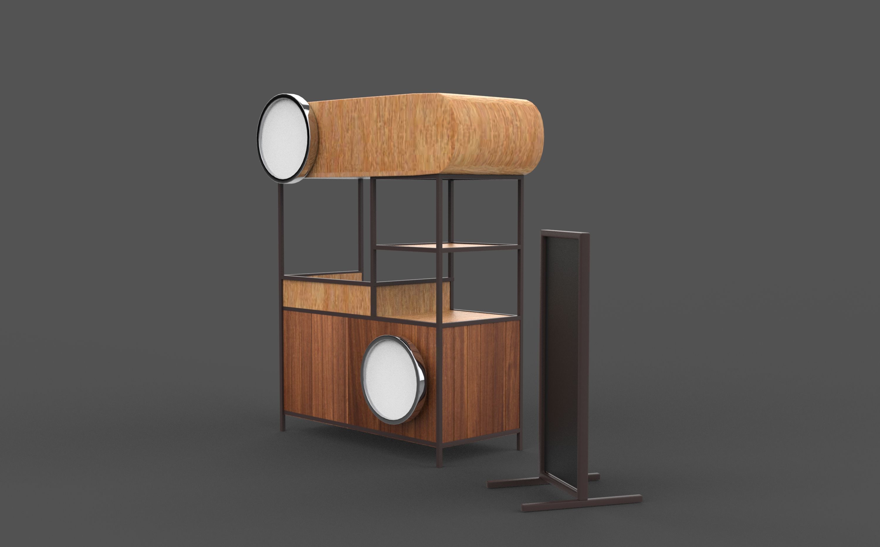 Street Food stand 3D model_9