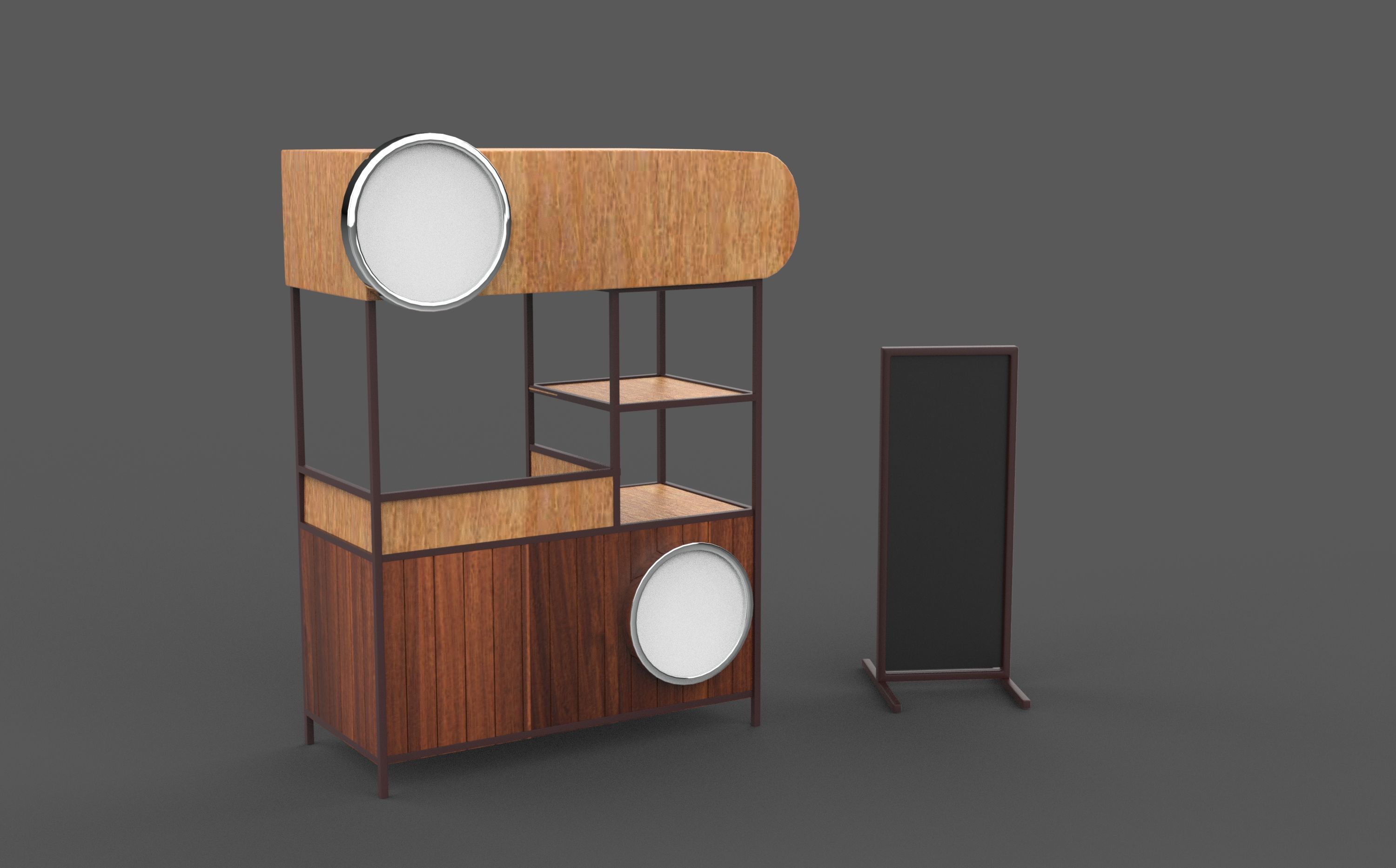Street Food stand 3D model_7