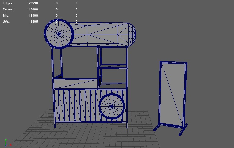 Street Food stand 3D model_17