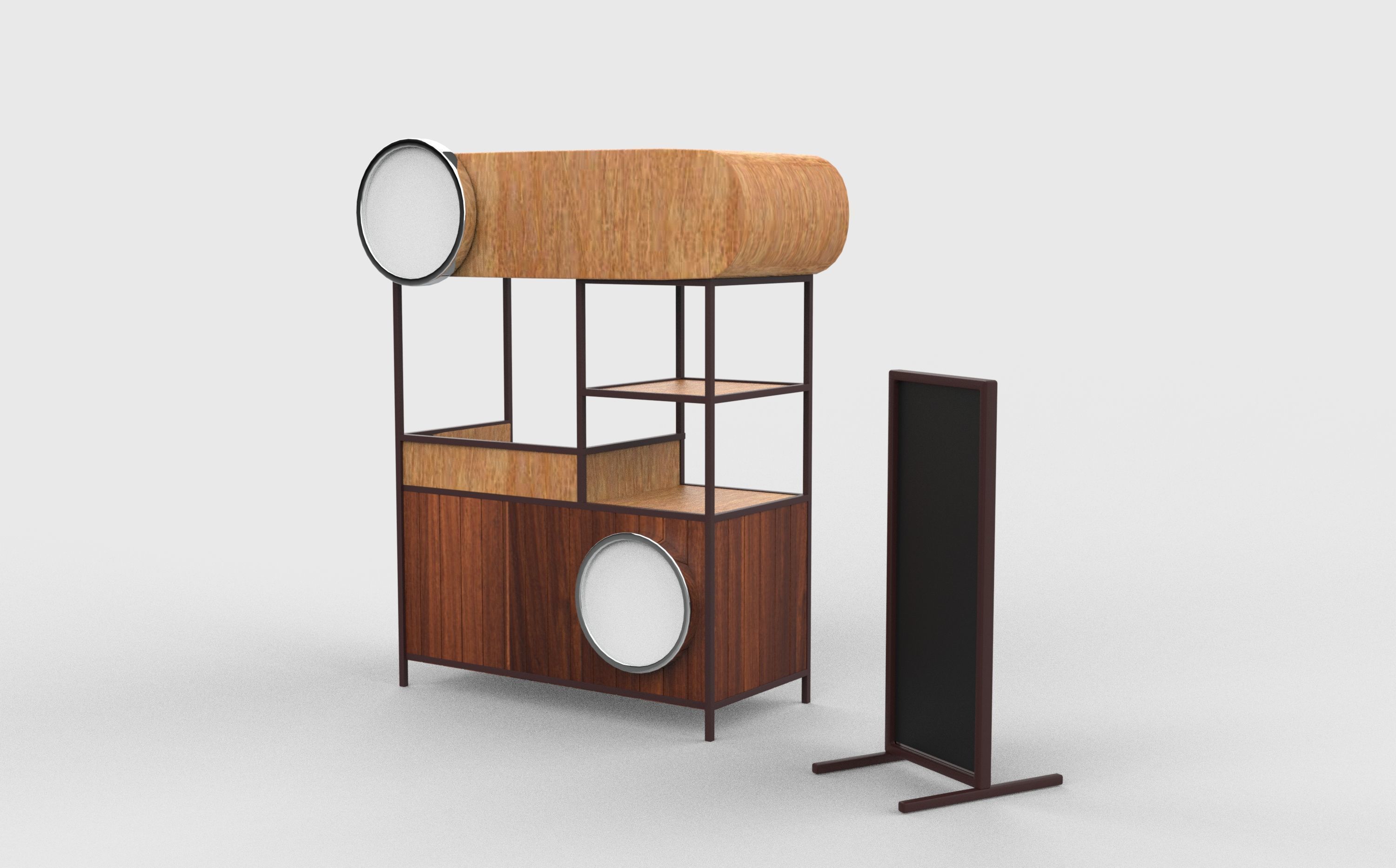 Street Food stand 3D model_5