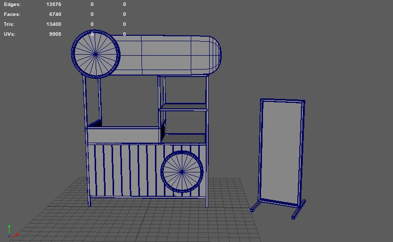 Street Food stand 3D model_16