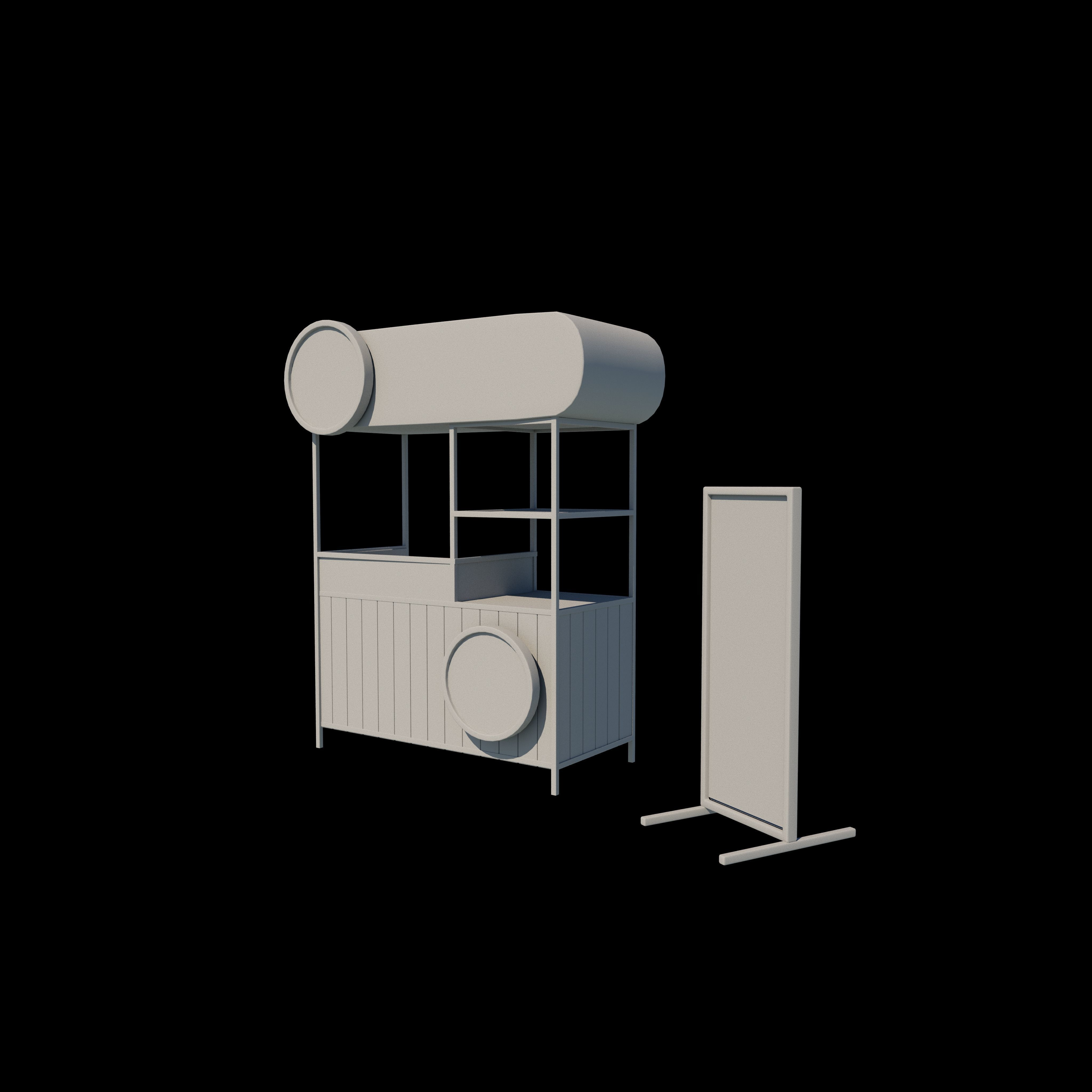 Street Food stand 3D model_14