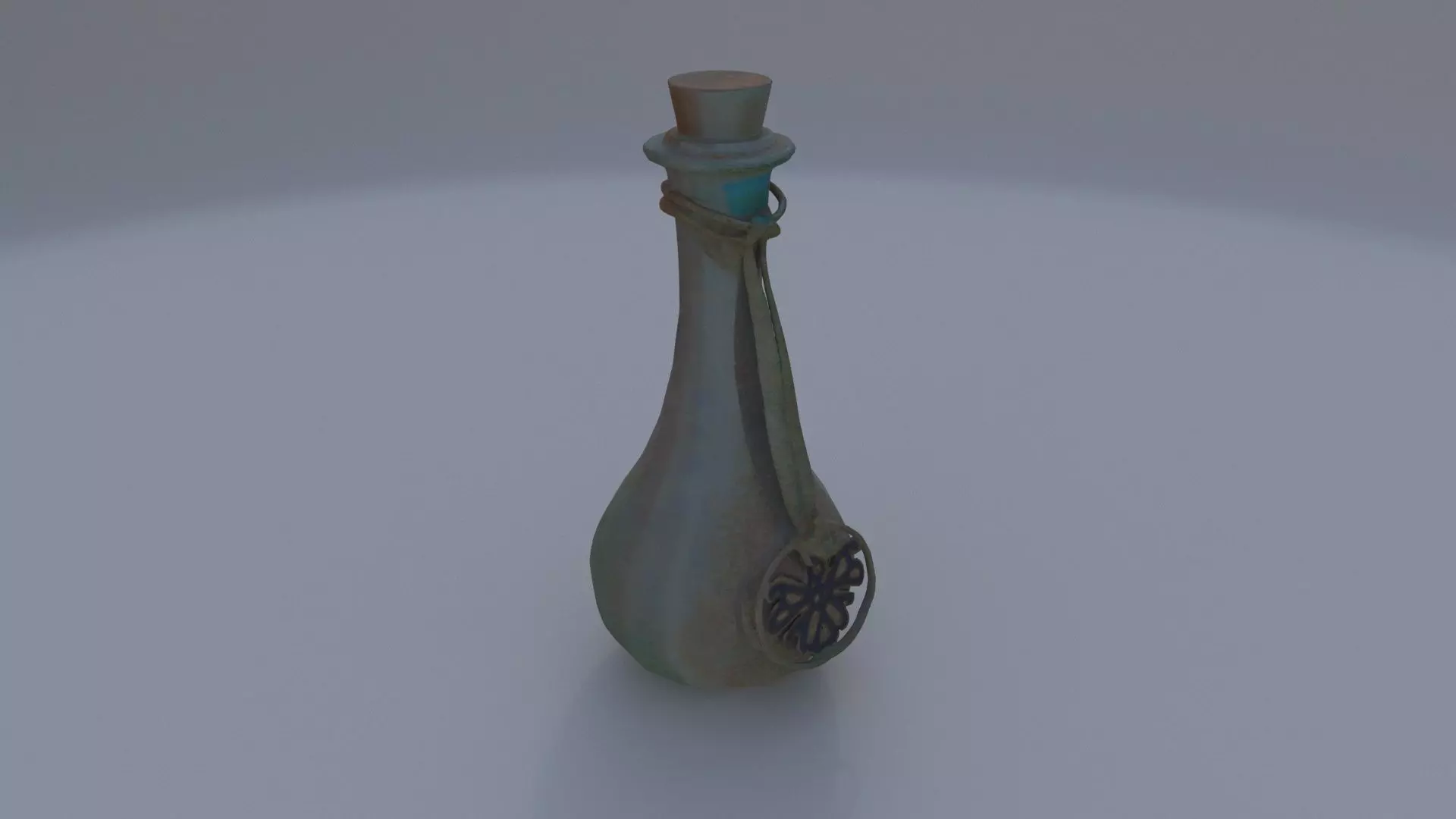 Glass Potion Vial 3D model_0