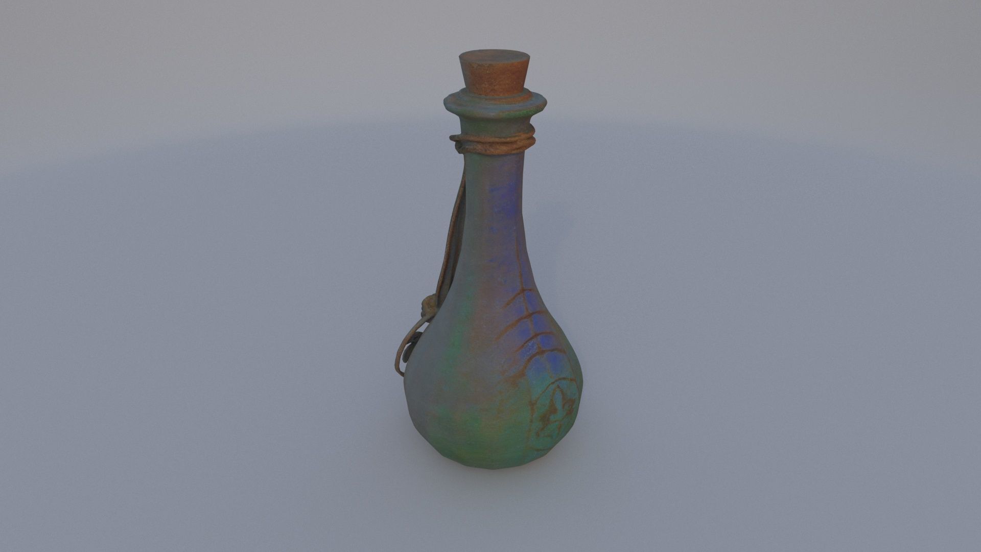 Glass Potion Vial 3D model_3