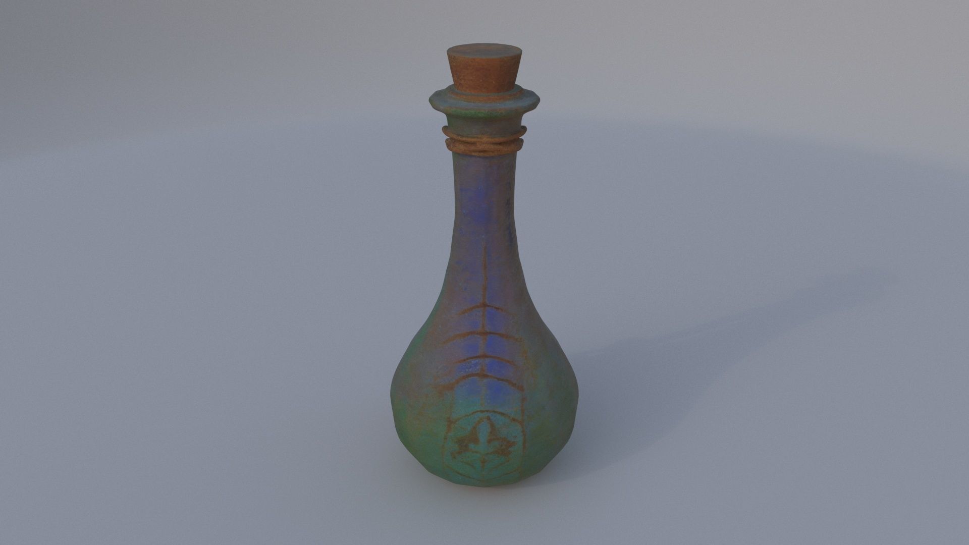 Glass Potion Vial 3D model_4
