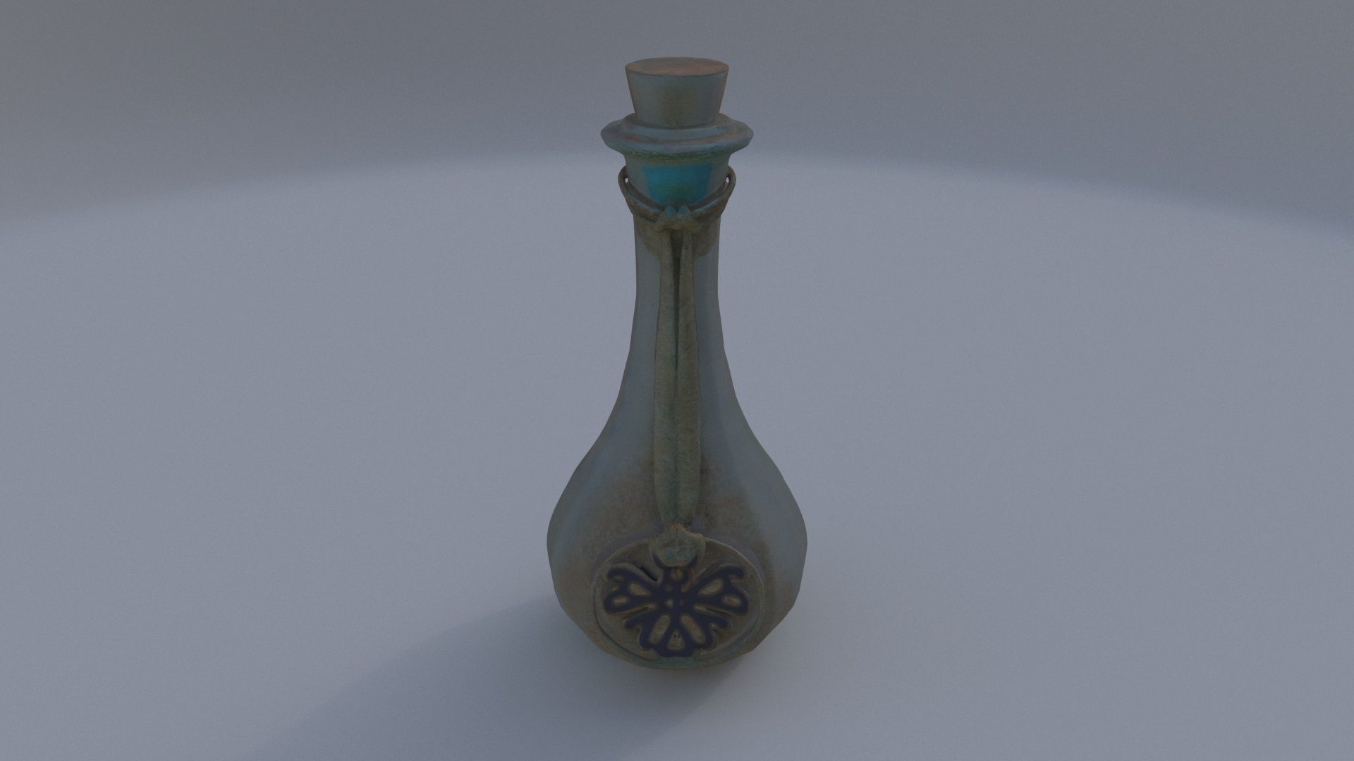 Glass Potion Vial 3D model_1