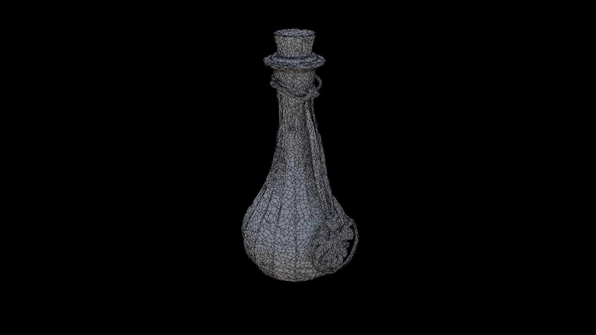 Glass Potion Vial 3D model_5