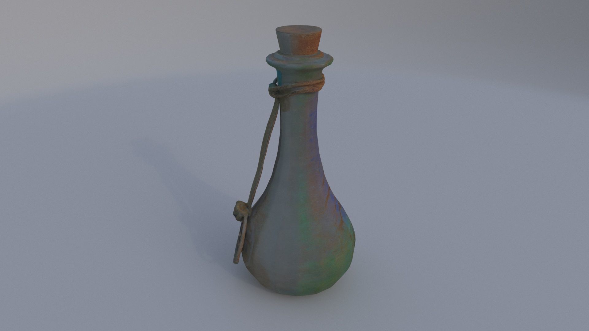 Glass Potion Vial 3D model_2