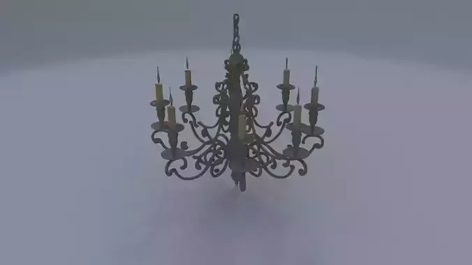 Hanging Iron Candelabra