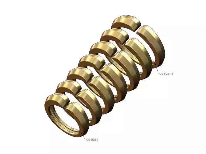 Knife edge open band US sizes 6to12