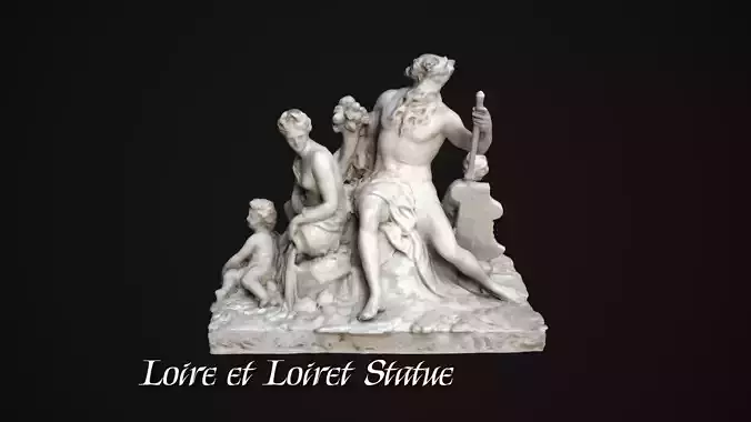 Loire et Loiret Low-poly 3D model