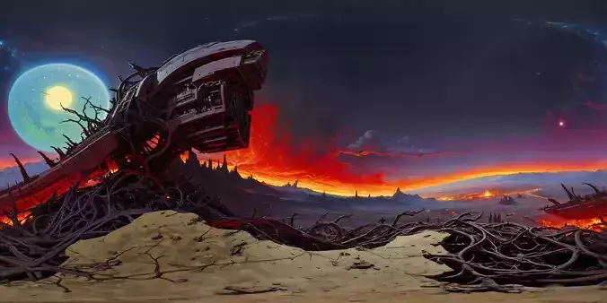 8K HDR Forsaken Wasteland Apocalypse Background