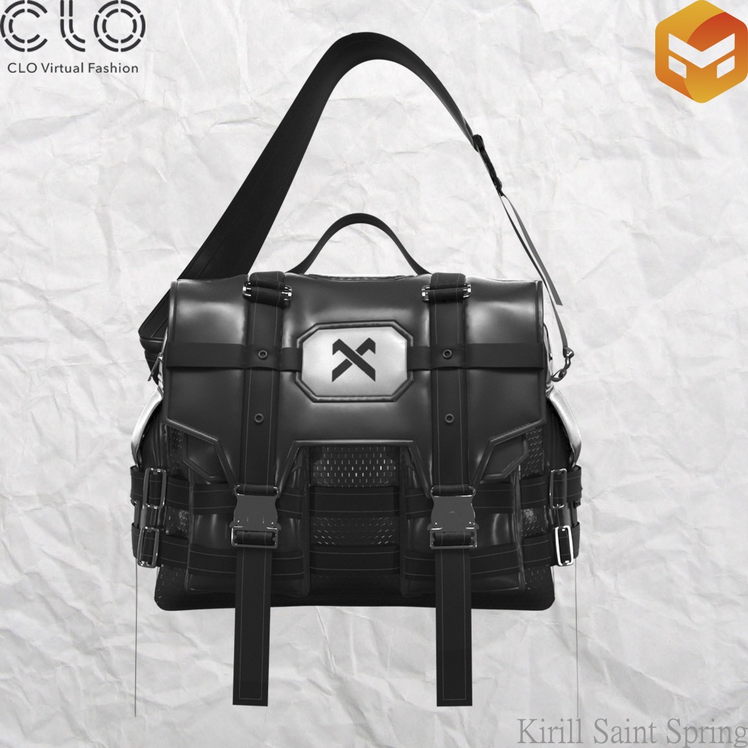 New Backpack Marvelous designer Clo3d OBJ mtl FBX ZPRJ 3D model_1