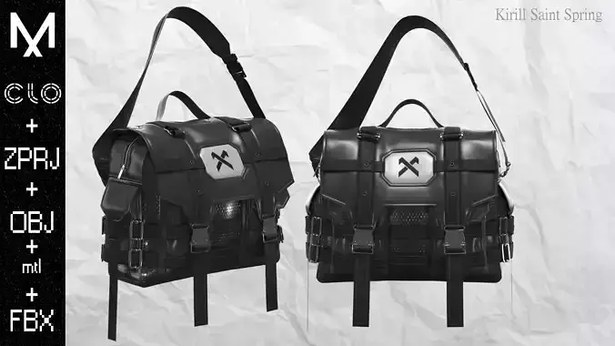 New Backpack Marvelous designer Clo3d OBJ mtl FBX ZPRJ