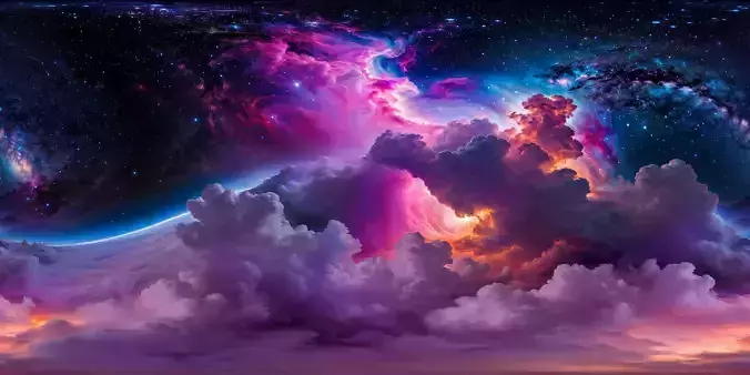 8K HDR Nebula with Stardust Dreamscape Background 3D model