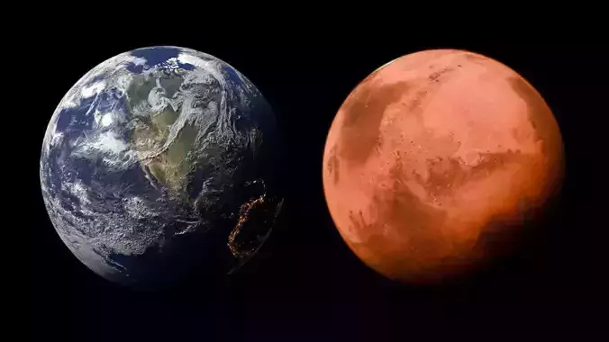 Earth 21K Mars 16K Bundle 3D Model Collection