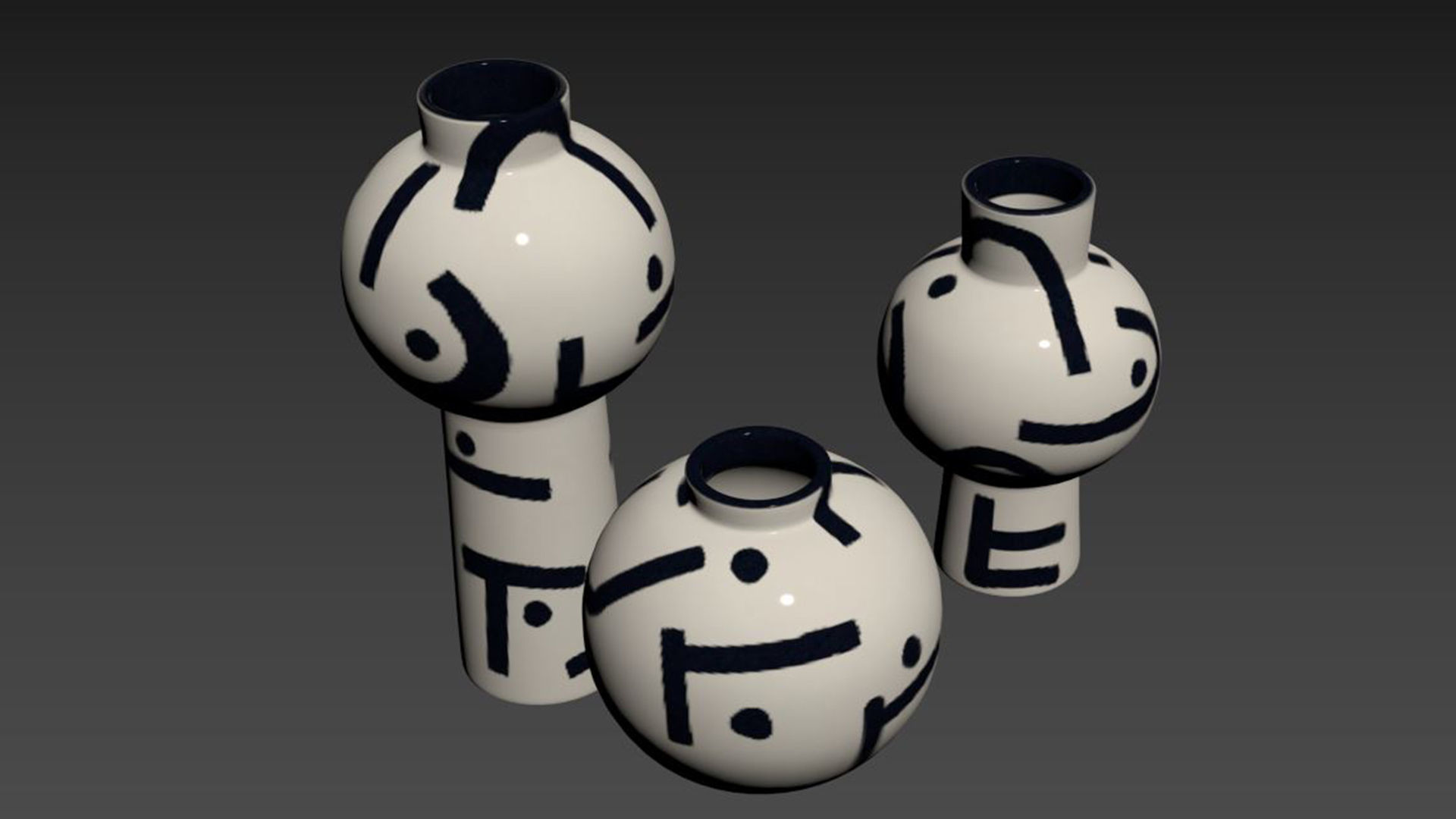 Wabi Sabi Vase Collection 3D model_5