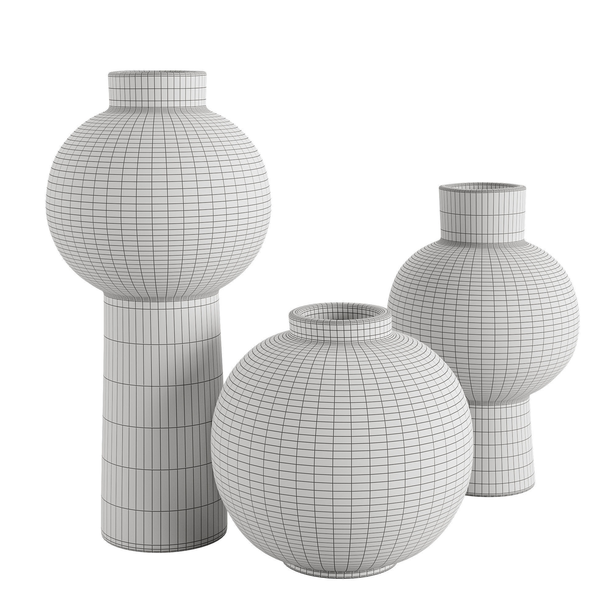 Wabi Sabi Vase Collection 3D model_4