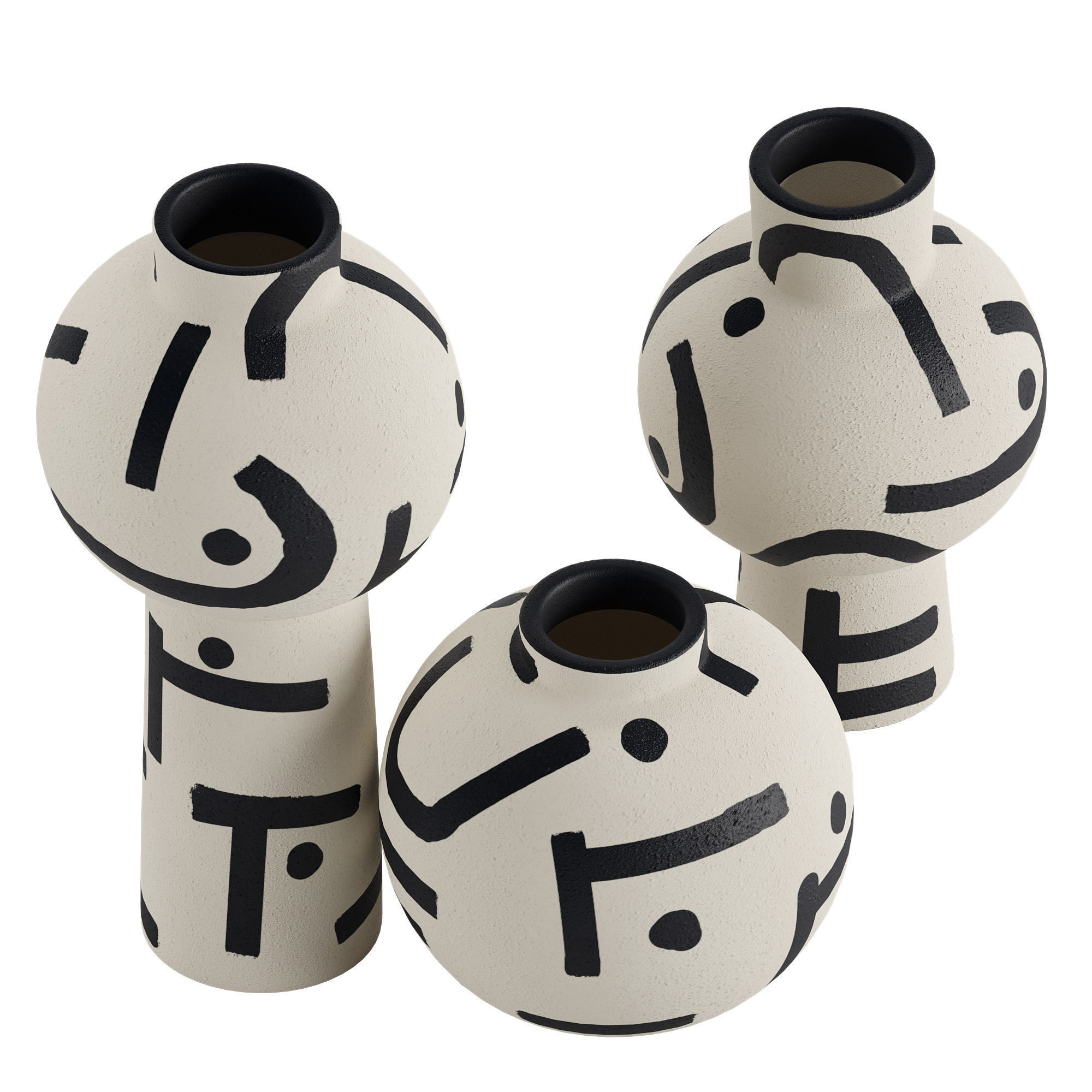 Wabi Sabi Vase Collection 3D model_1