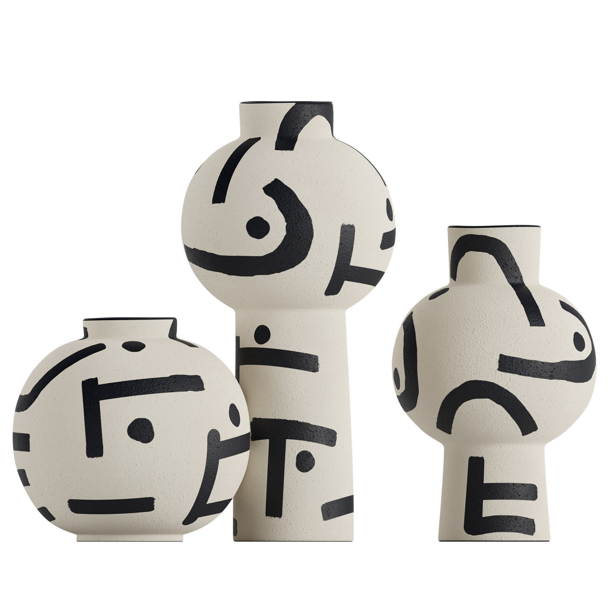 Wabi Sabi Vase Collection 3D model_3