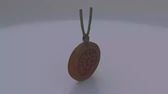 Runed Wooden Amulet