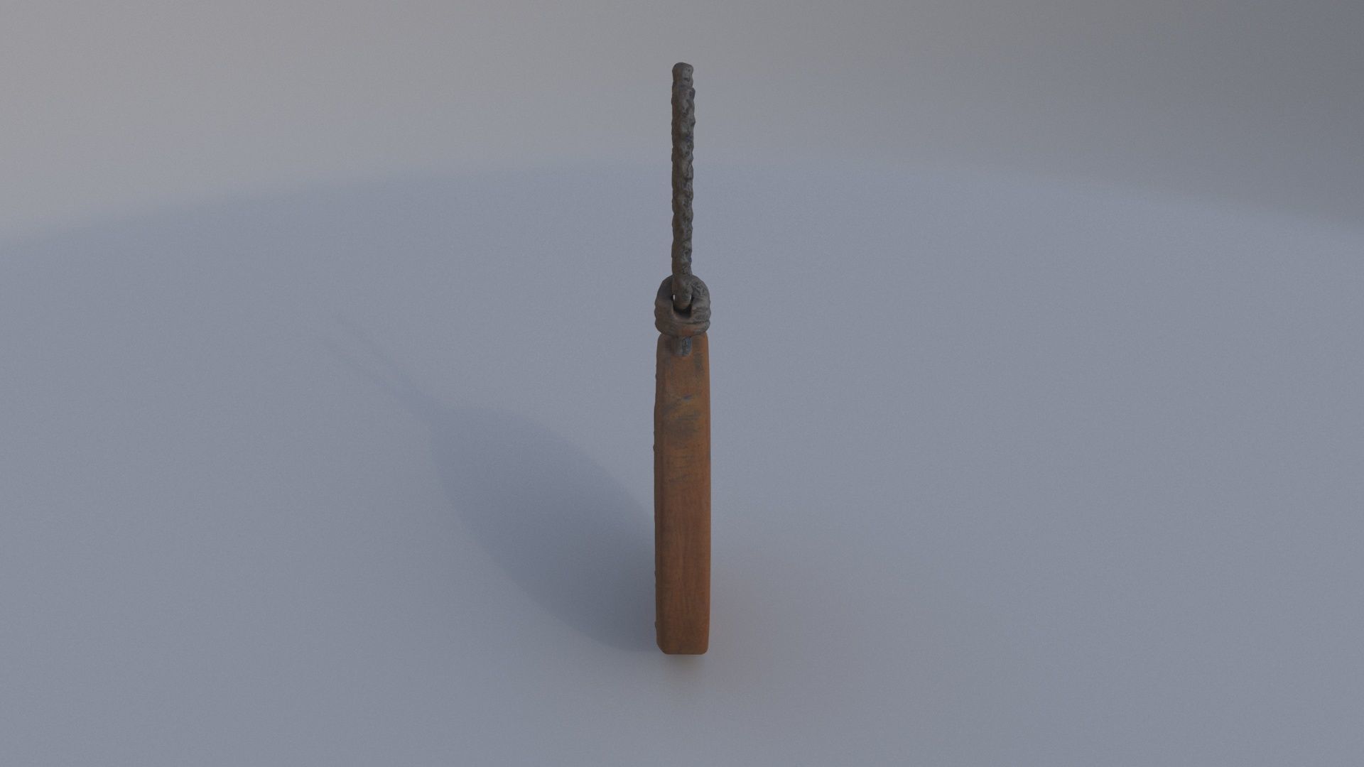 Runed Wooden Amulet 3D model_2