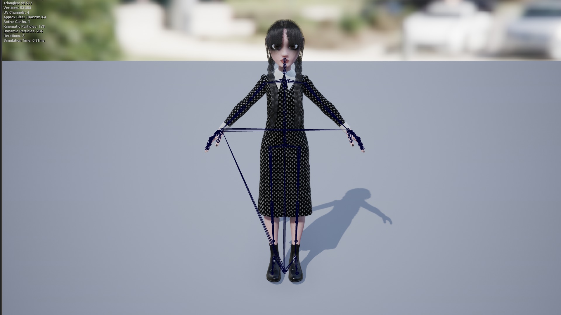 Modular Stylized Character Wendy Low-poly 3D model_9