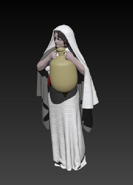 woman with anfora 3D print model_1