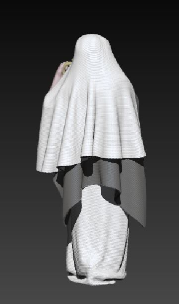 woman with anfora 3D print model_2