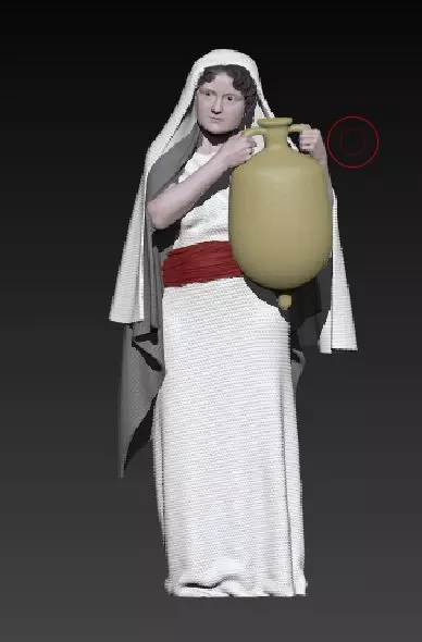 woman with anfora 3D print model_0